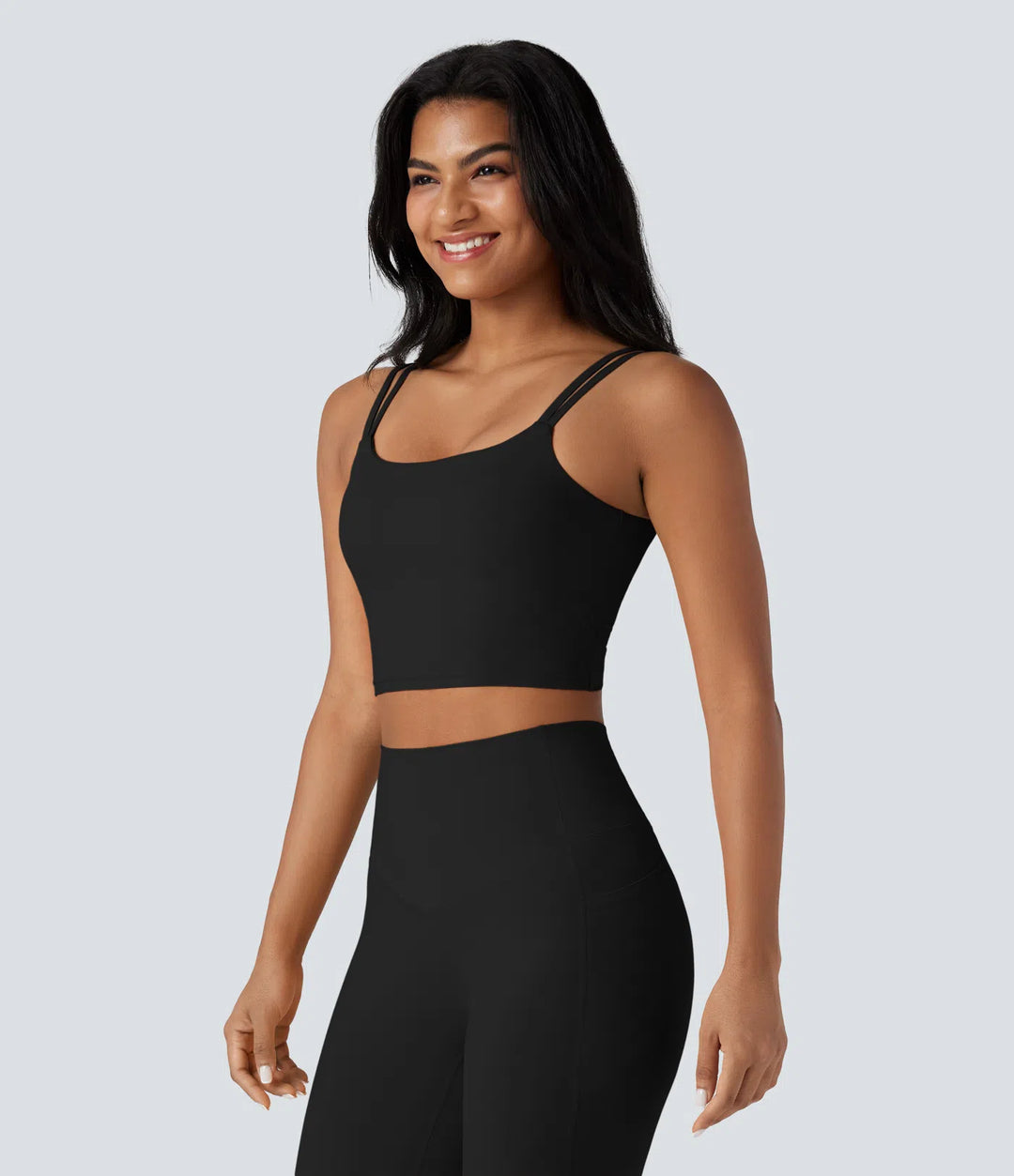 FlowDrape™ Double Straps Twisted Backless Yoga Tank Top