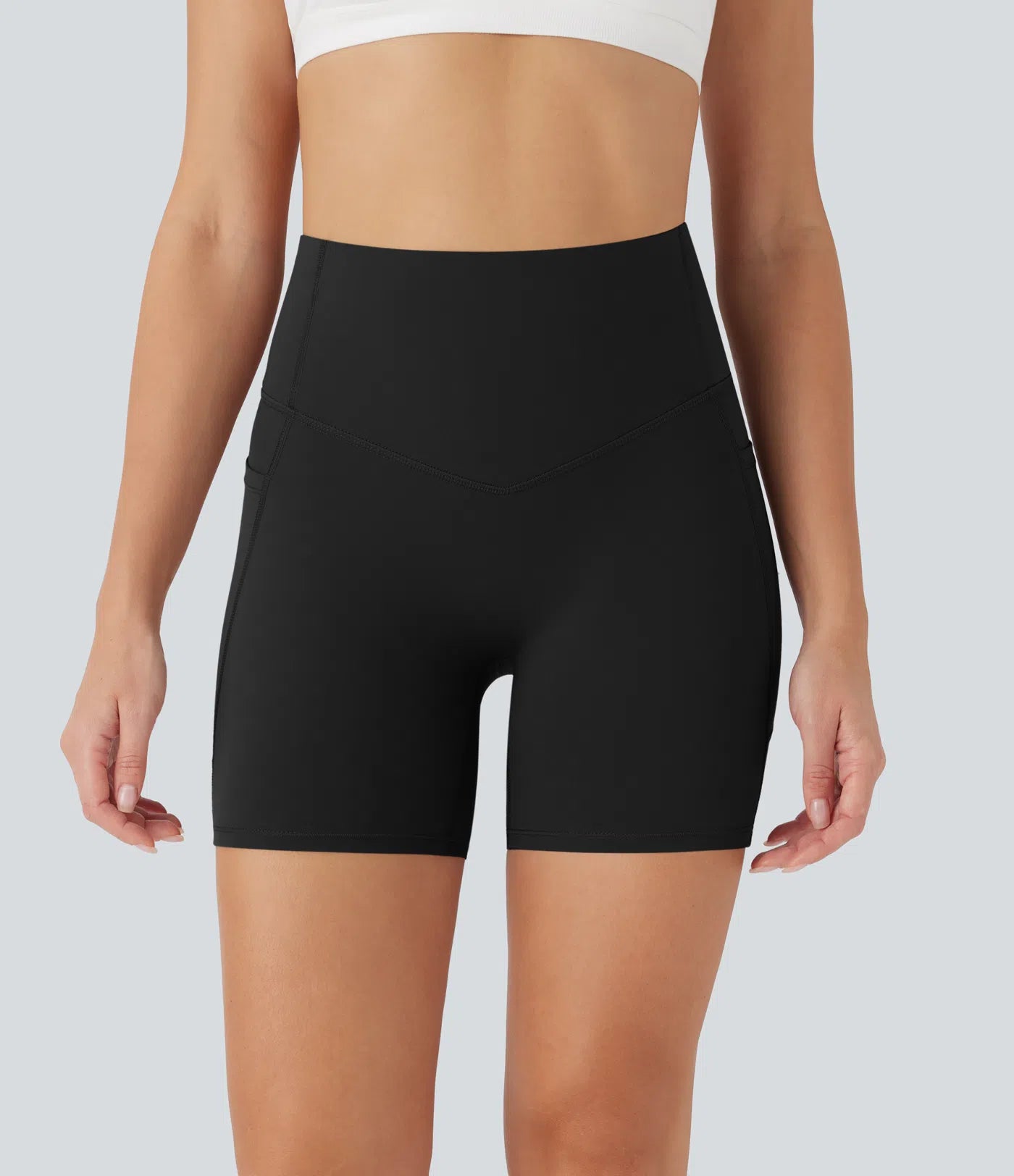 FlowCinch™ High Waisted Biker Shorts 5