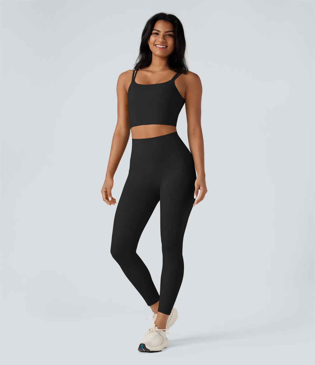 FlowDrape™ Double Straps Twisted Backless Yoga Tank Top