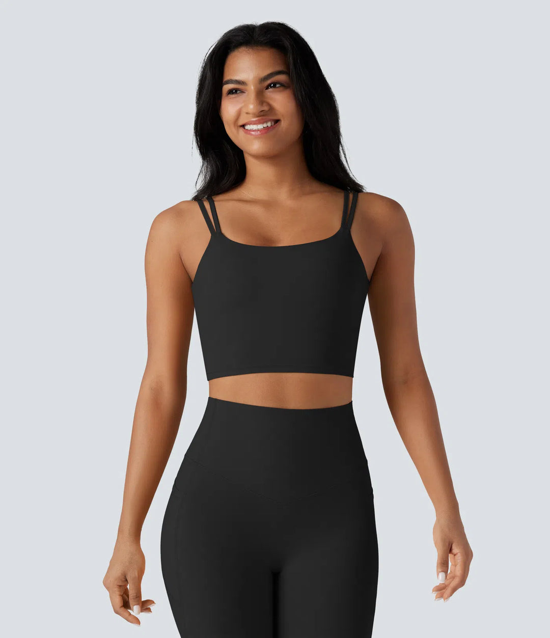 FlowDrape™ Double Straps Twisted Backless Yoga Tank Top