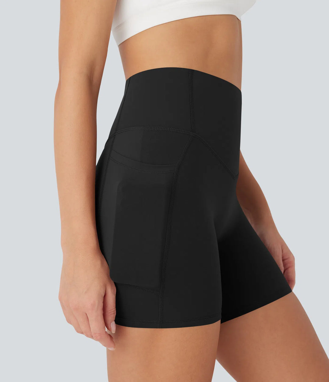 FlowCinch™ High Waisted Biker Shorts 5"