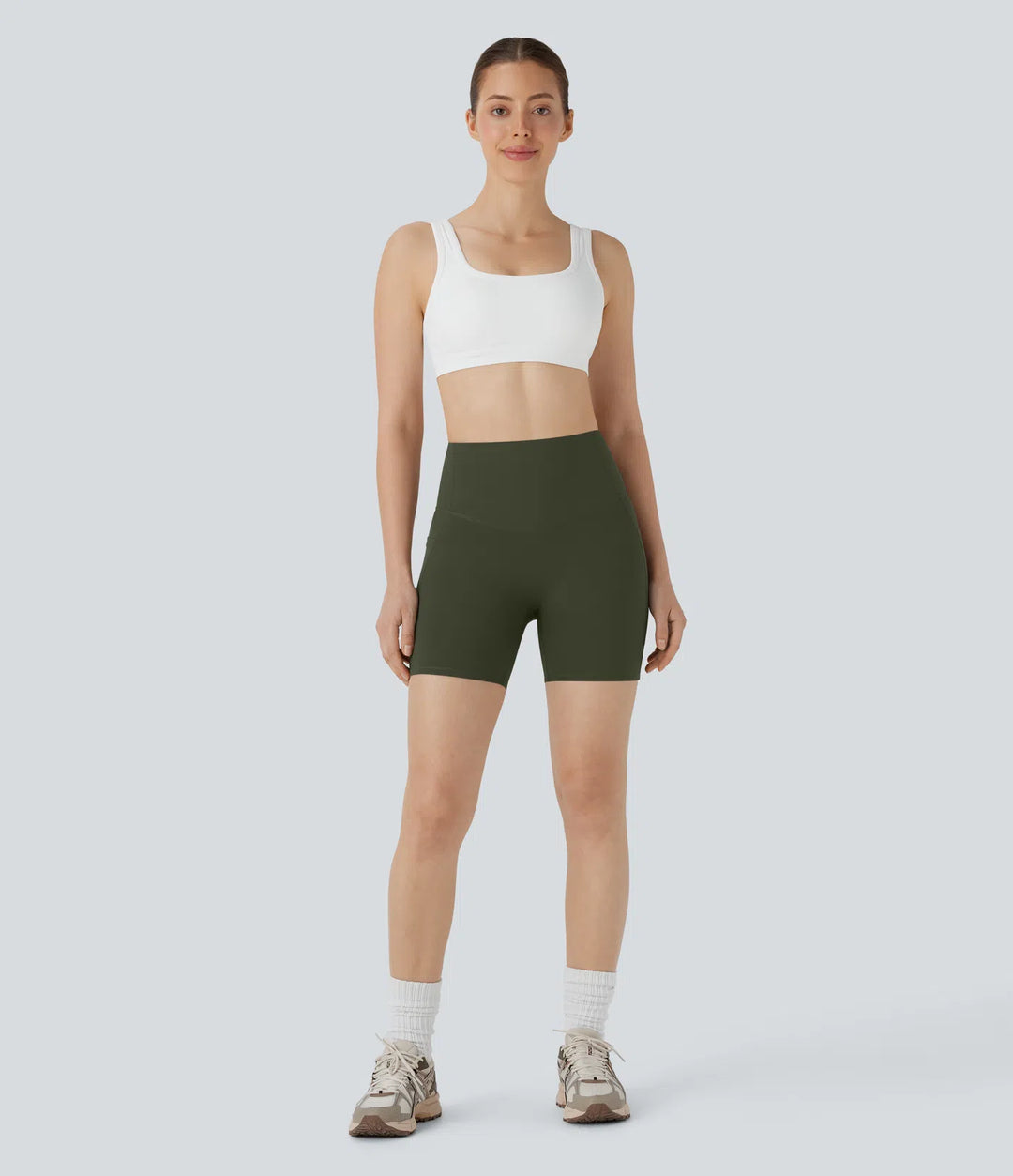 FlowCinch™ High Waisted Biker Shorts 5"