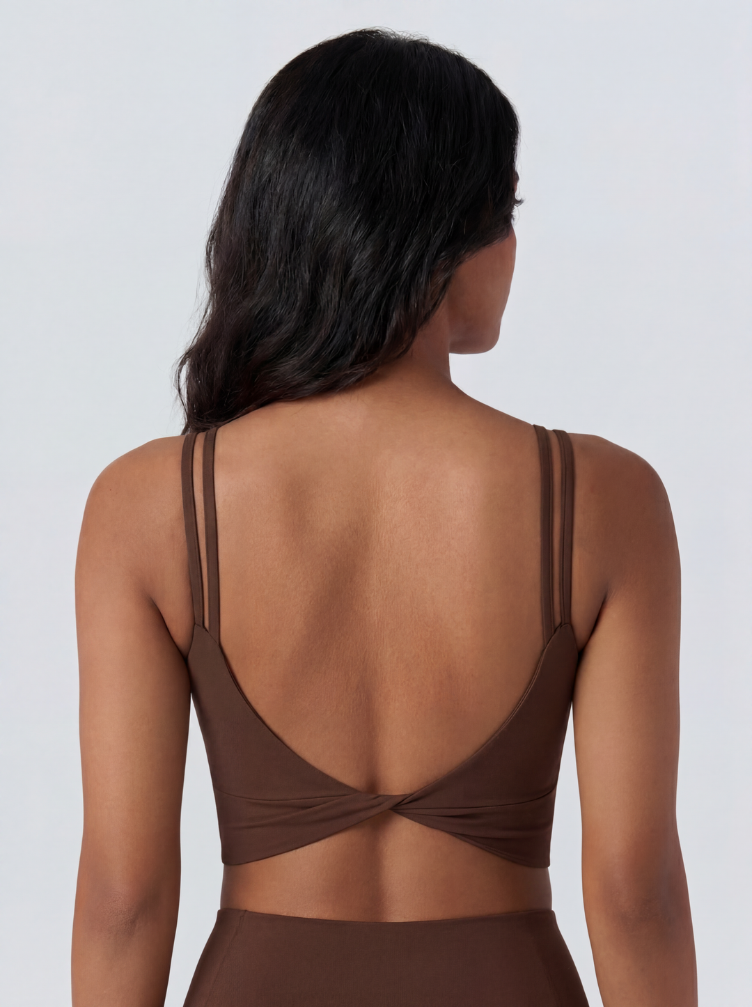 FlowDrape™ Double Straps Twisted Backless Yoga Tank Top