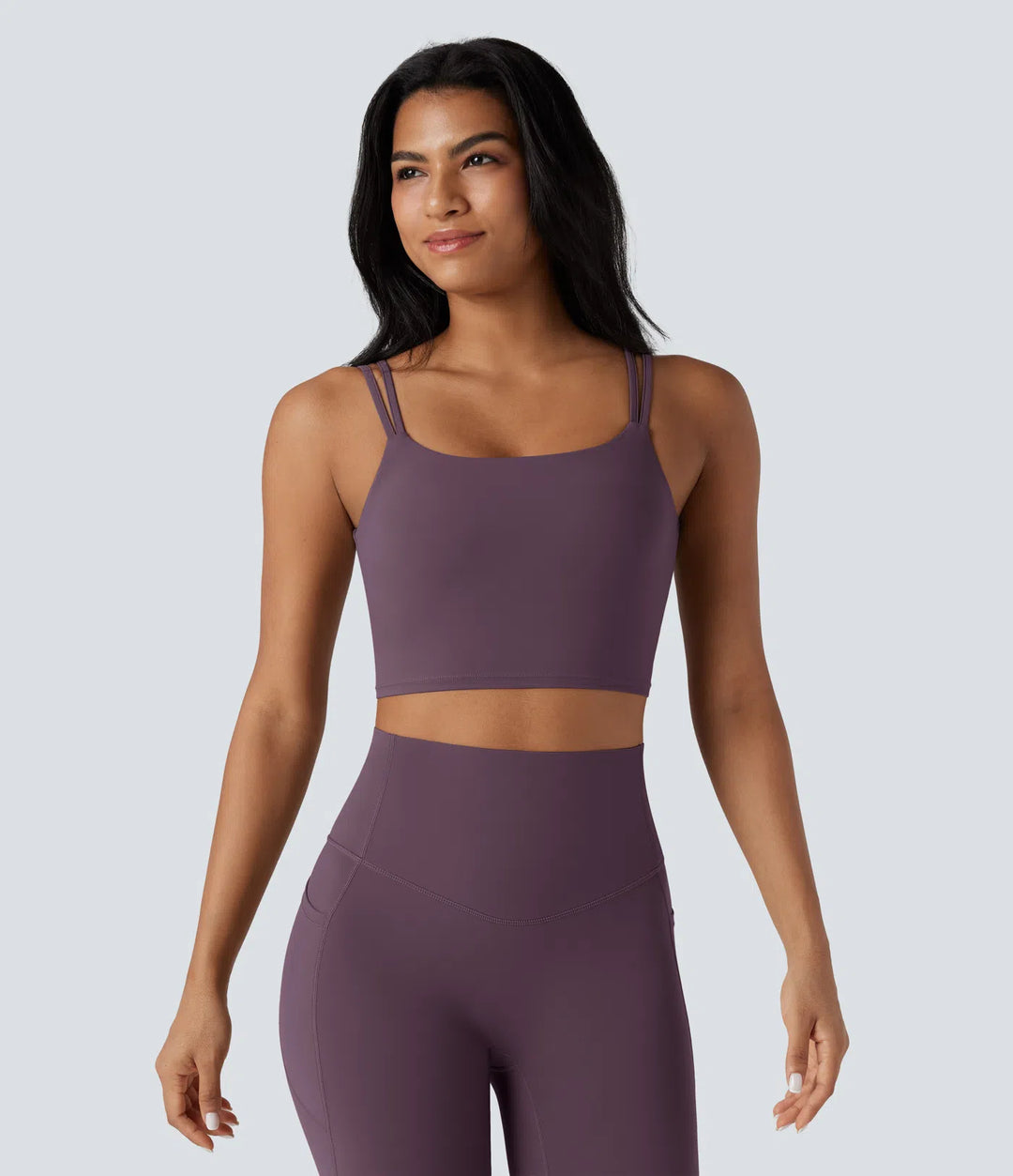 FlowDrape™ Double Straps Twisted Backless Yoga Tank Top