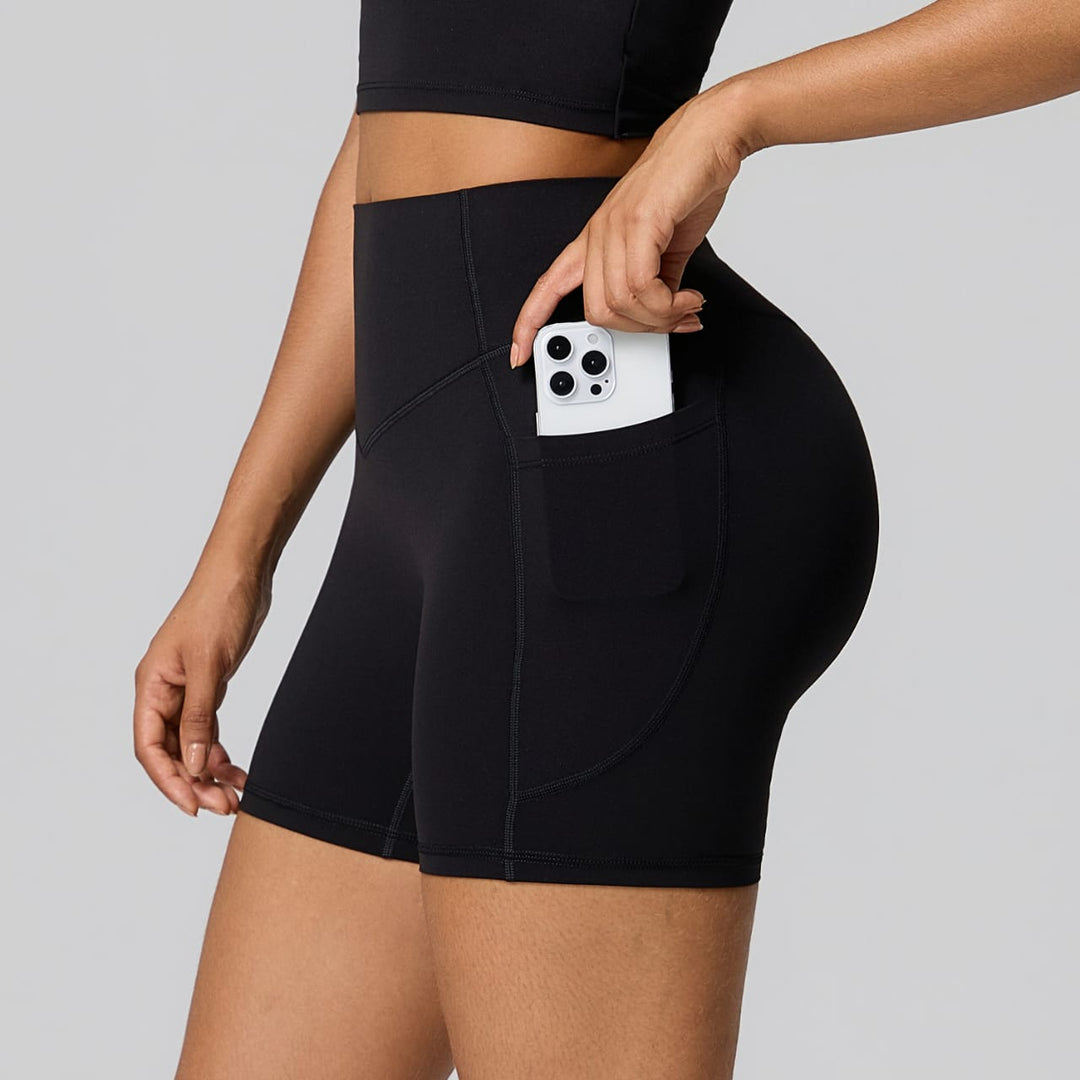 FlowCinch™ High Waisted Biker Shorts 5"