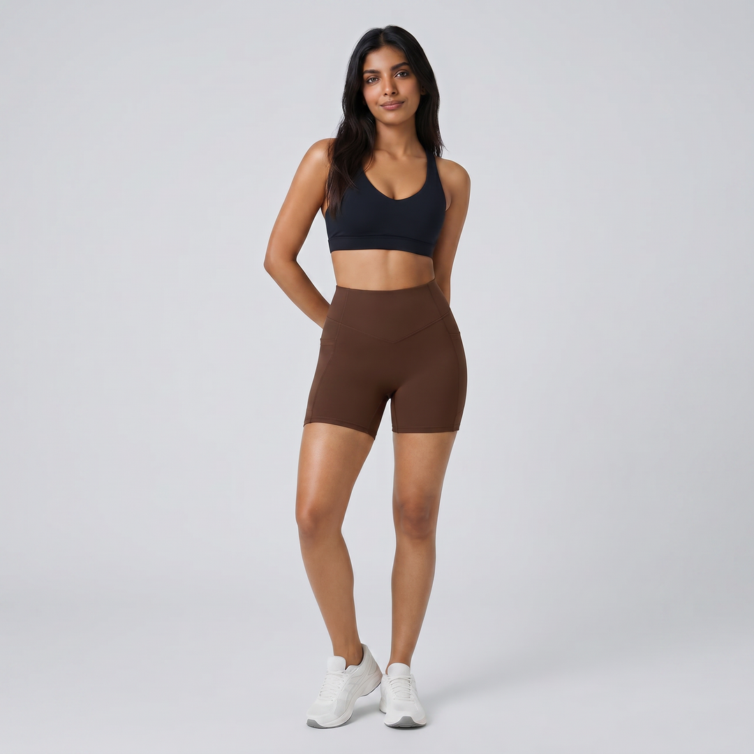 FlowCinch™ High Waisted Biker Shorts 5"