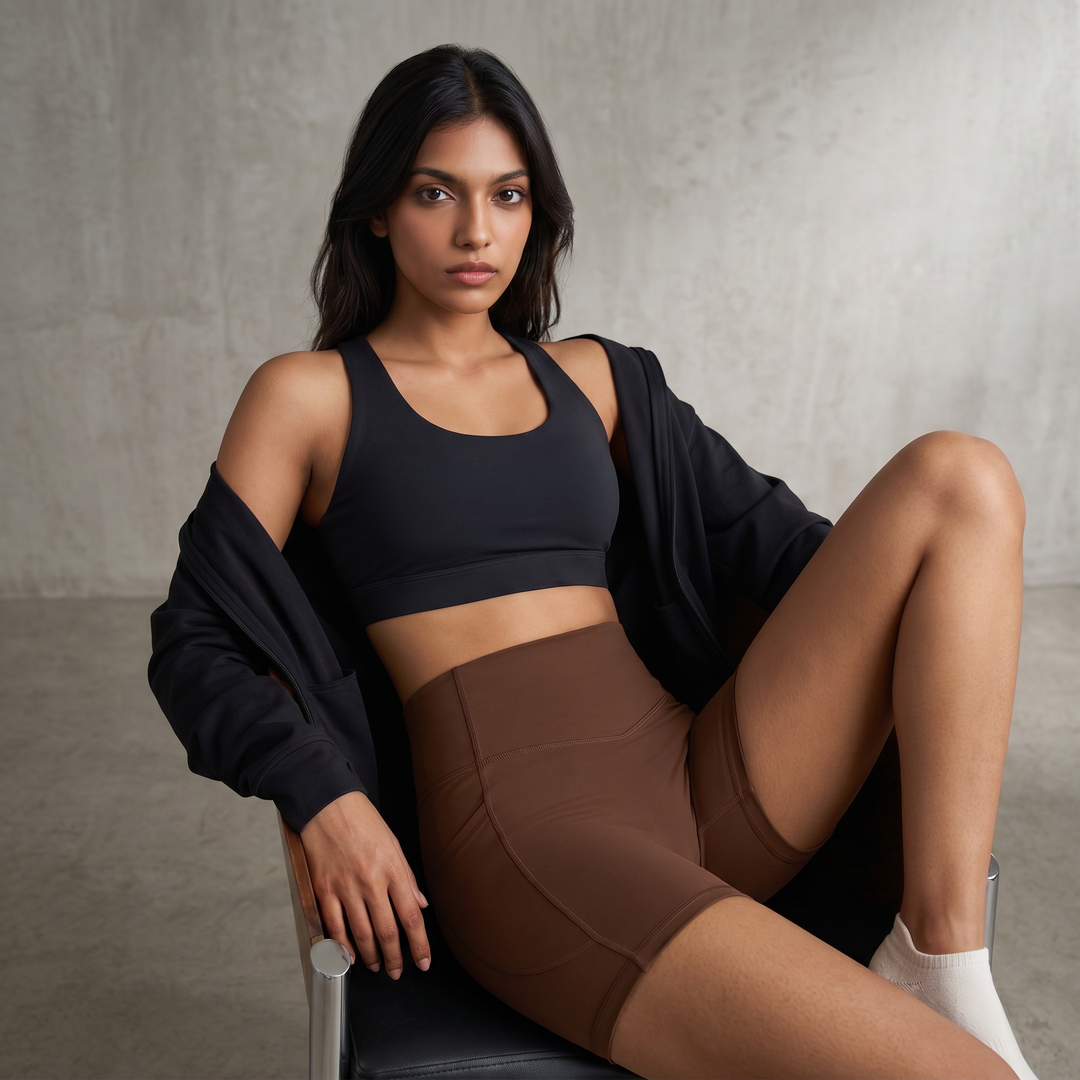 FlowCinch™ High Waisted Biker Shorts 5"