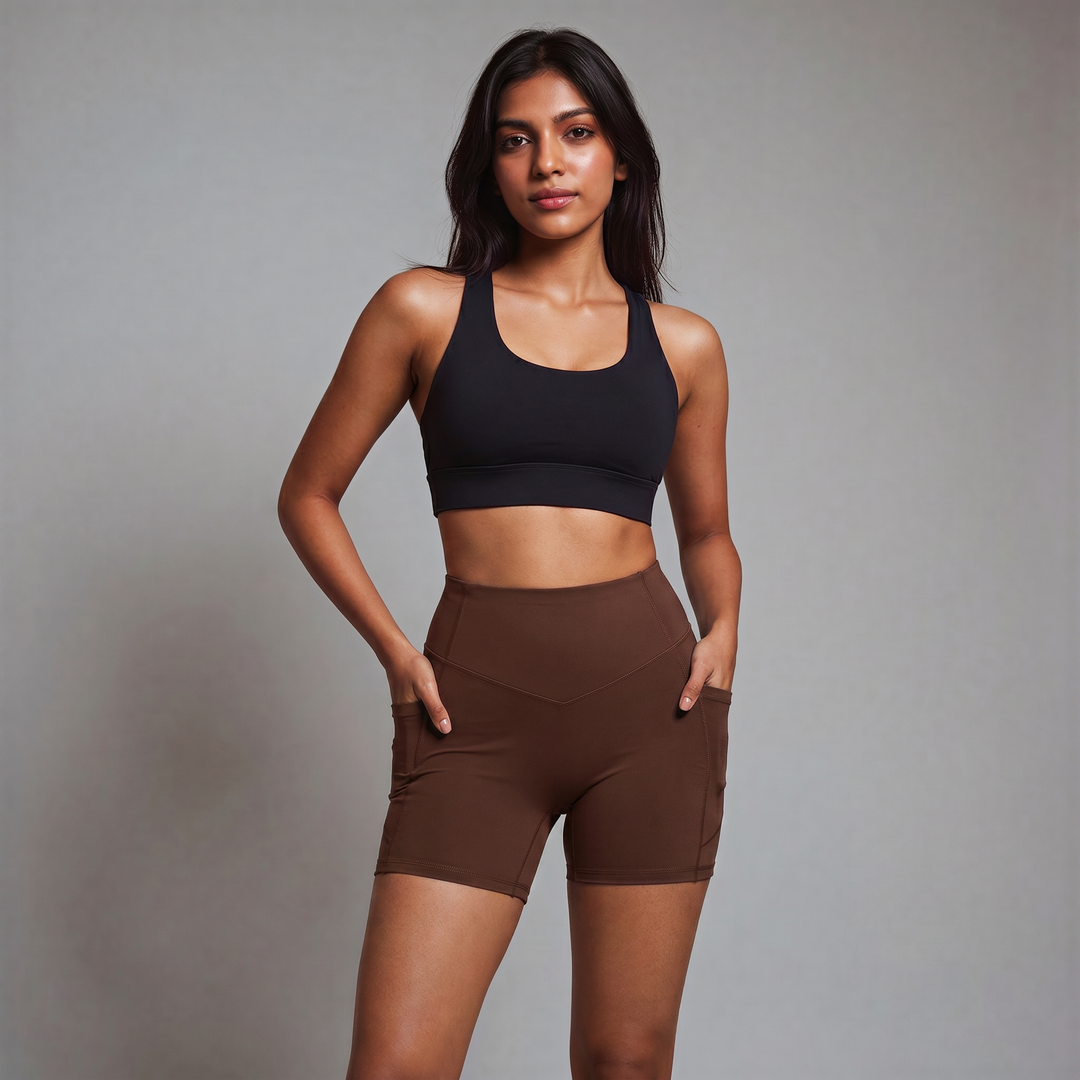 FlowCinch™ High Waisted Biker Shorts 5"